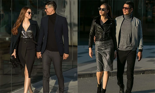 Trang Nhung - Bình Minh nắm tay không rời trong bộ ảnh mới