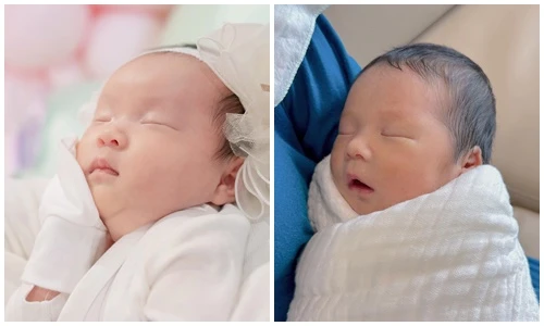 Cặp song sinh lai Hàn Quốc đáng yêu của hot girl Sam