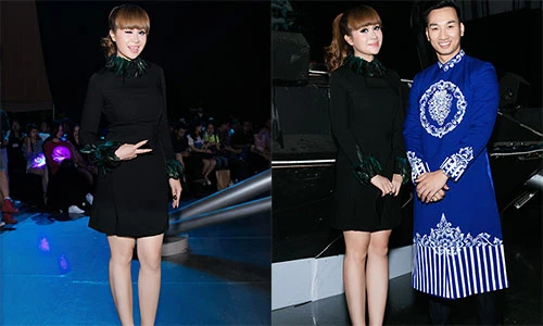 Lưu Thiên Hương khoe vóc dáng thon thả với cây đen