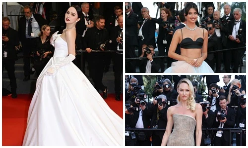 Hương Giang Idol đọ sắc dàn mẫu nội y trên thảm đỏ Cannes 2022