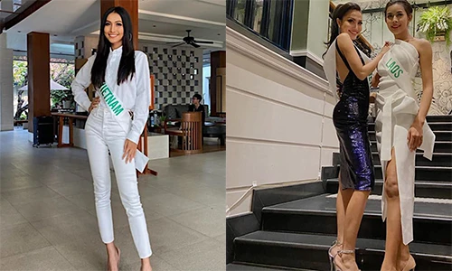 Hoài Sa lộ vẻ gầy gò tại Hoa hậu Chuyển giới Quốc tế 2020