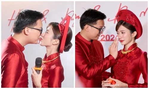 Ngọc Huyền “Thương ngày nắng về” bật khóc trong lễ ăn hỏi