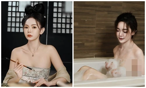 Hot girl cổ trang khoe dáng nuột, da trắng nõn khi tắm 