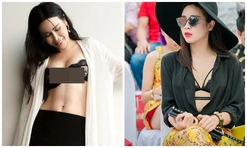 Lưu Hương Giang gợi cảm với mốt nội y lộ thiên