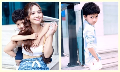 Con trai như hot boy nhí của mỹ nhân Huyền Lizzie “Thương ngày nắng về“