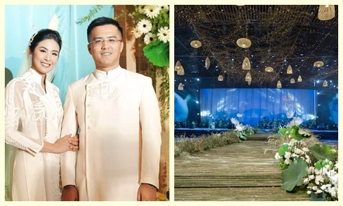 Đám cưới đậm hồn quê Việt của Hoa hậu Ngọc Hân