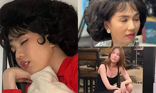 Loạt ảnh Ngọc Trinh bị "dìm hàng" ở hậu trường đóng phim mới