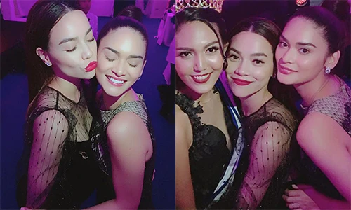 Hồ Ngọc Hà đọ sắc cùng Hoa hậu Hoàn vũ Thế giới 2015