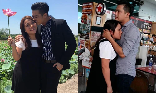 Hoàng Anh và vợ Việt kiều quấn quýt sau đám cưới