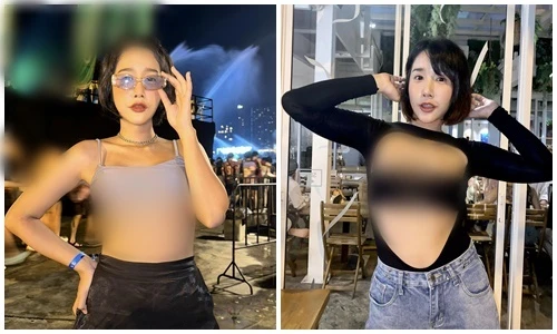 Hot girl mặc mốt hở chân ngực hớ hênh nơi đông người