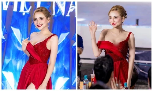 Diễm Hương mặc xẻ sâu khoe body quyến rũ