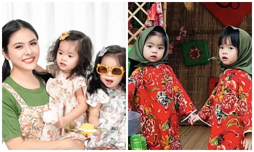 Cặp song sinh như thiên thần của Vân Trang và chồng Việt kiều