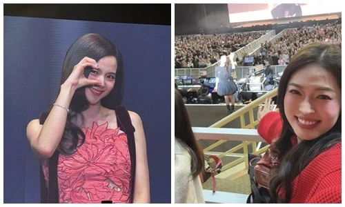 Á hậu Phương Nga nhiệt tình “đu idol” fanmeeting Jisoo