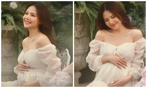 Phanh Lee đẹp rạng rỡ khi mang thai 6 tháng