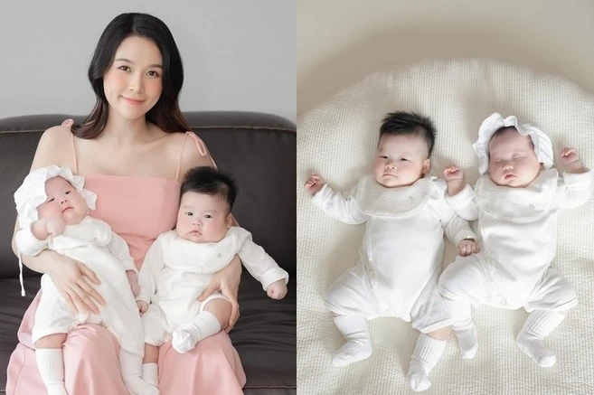 Cặp song sinh lai Hàn Quốc của Sam ngày càng đáng yêu gây sốt