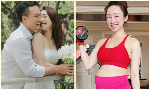 Nhan sắc rạng rỡ khi mang bầu của bà xã Chi Bảo