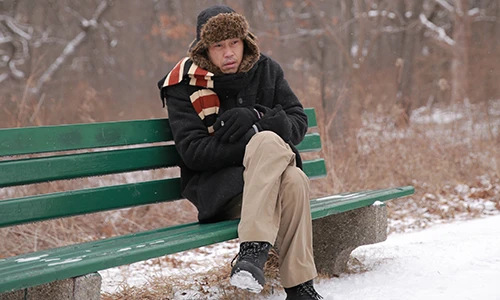 Hoài Linh co ro đóng phim giữa trời tuyết lạnh ở Mỹ