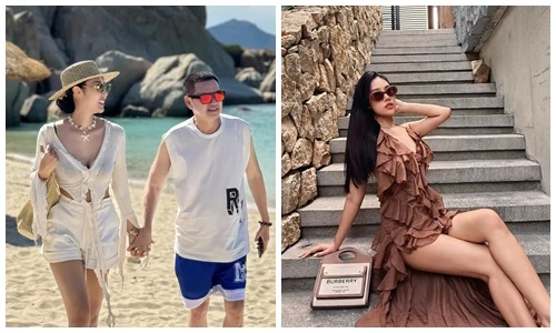 Bạn gái Quang Minh mặc gợi cảm sau 6 tháng sinh nở