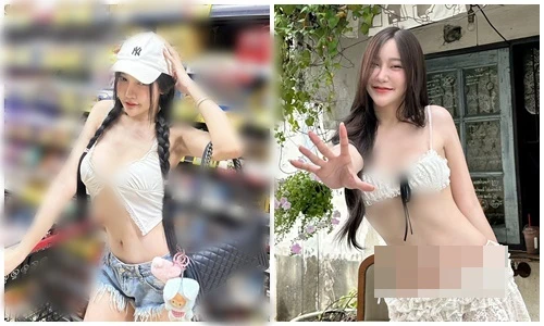 Hot girl Thái Lan mặc như không khi xuống phố