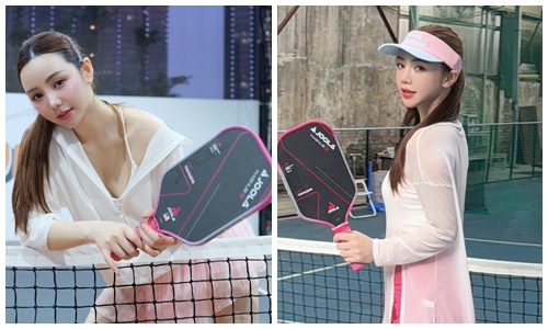 Quỳnh Kool khoe vẻ đẹp ngọt ngào trên sân pickleball