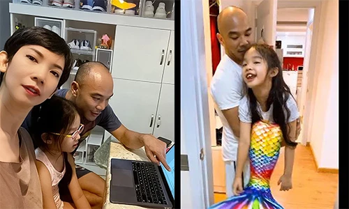 Xuân Lan liên tục khoe chồng chiều chuộng con gái riêng của vợ