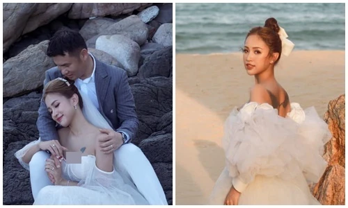 MC Vân Hugo khoe ảnh cưới bên hôn phu