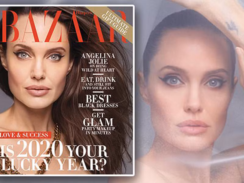 Phát sốt hình ảnh Angelina Jolie nude trên tạp chí ở tuổi 44