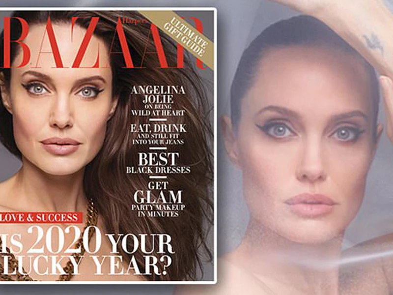 Phát sốt hình ảnh Angelina Jolie nude trên tạp chí ở tuổi 44