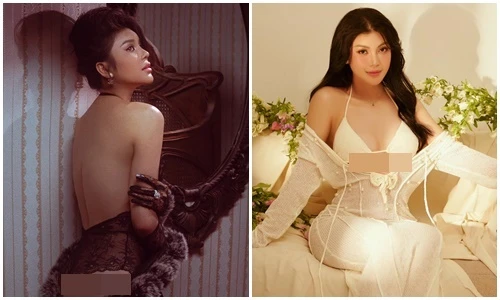 Đối thủ của Ngọc Trinh mặc táo bạo khoe đường cong hết cỡ