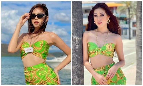 Đỗ Thị Hà mặc gợi cảm ở Miss World 2021, đụng hàng Khánh Vân