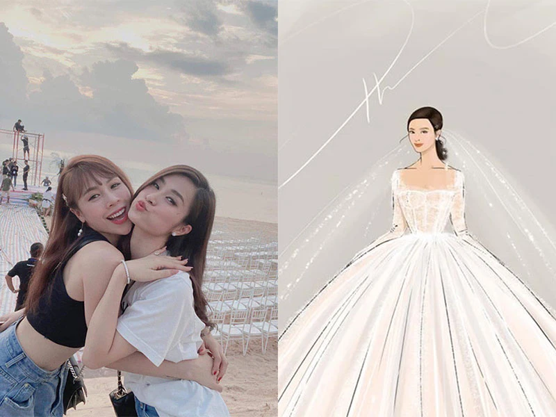 Lộ không gian hôn lễ và 2 mẫu váy cưới của Đông Nhi 