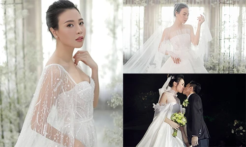Điều đặc biệt về 3 chiếc váy cưới của Đàm Thu Trang 