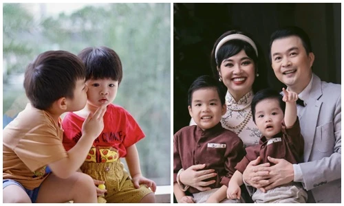 Ngắm hai con trai đáng yêu của Lê Khánh - Tuấn Khải