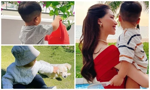 Loạt ảnh đáng yêu của con trai Hòa Minzy từ khi lộ diện