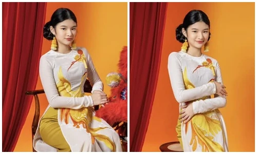 Trương Ngọc Ánh khoe con gái mặc áo dài, gọi là mỹ nhân