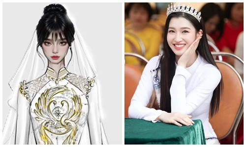 Áo dài lễ ăn hỏi của Á hậu Phương Nhi có gì đặc biệt?