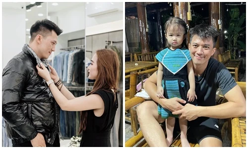 Diễn viên Hà Việt Dũng hạnh phúc bên vợ đẹp con xinh 