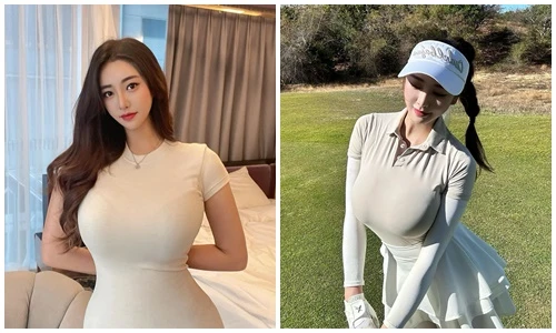 Hot girl mặc kín đáo vẫn gây sốt vì vòng ngực trên một mét