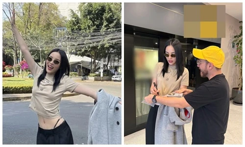 Hoa hậu Kỳ Duyên khoe được fan quốc tế xin chữ ký