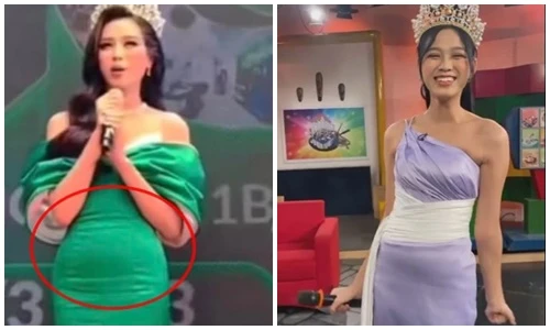 Gợi cảm là vậy, Hoa hậu Đỗ Thị Hà không ít lần lộ... eo bánh mì