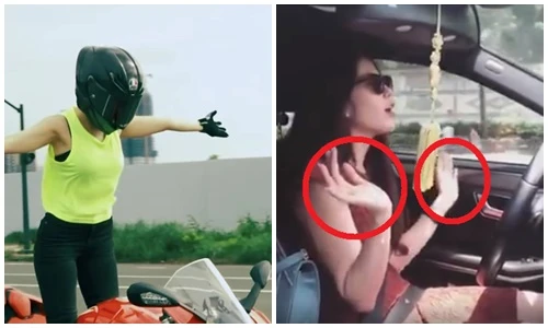 Không chỉ Ngọc Trinh, loạt sao bị "ném đá" vì buông tay khi lái xe