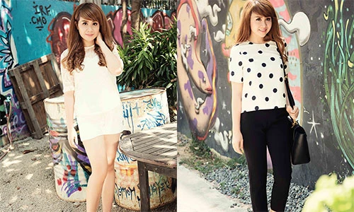 Lưu Thiên Hương trẻ trung, sành điệu dạo phố đầu năm