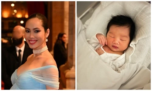 Á hậu Hoàng My lần đầu để lộ mặt con gái