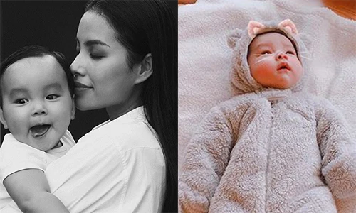 Tan chảy vẻ đáng yêu của con trai Phạm Hương lúc 1 tháng tuổi