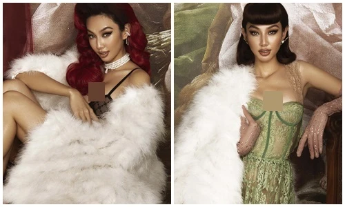 Thùy Tiên diện set đồ trăm triệu, lấp ló những đường cong hút mắt