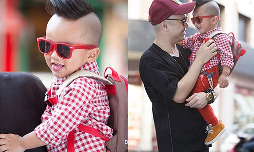 Con trai nuôi của Đỗ Mạnh Cường sành điệu dạo phố