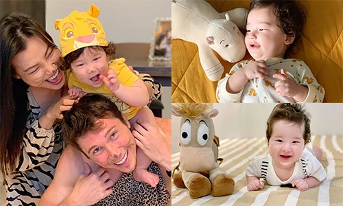 Quý tử đáng yêu của Hoàng Oanh và chồng Tây điển trai