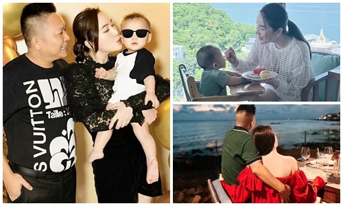 Loạt ảnh đời thường hạnh phúc của Bảo Thy bên chồng con