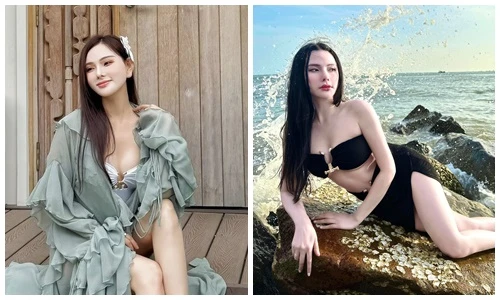 Cựu thành viên nhóm Mây Trắng đẹp quyến rũ khi đi biển