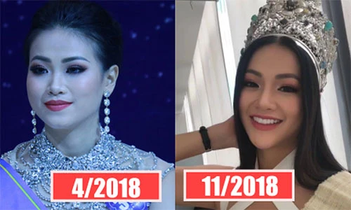 Trong nửa năm, nhan sắc Hoa hậu Phương Khánh thay đổi chóng mặt